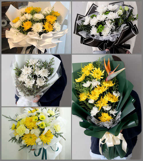 山东青岛平度市旧店镇前刘家村白事花束代送